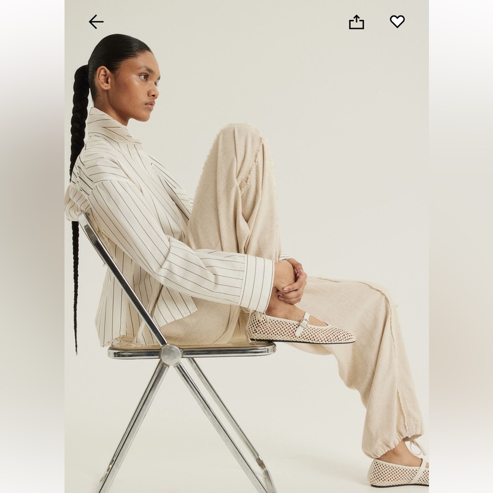 H&M Linen blend parachute pants